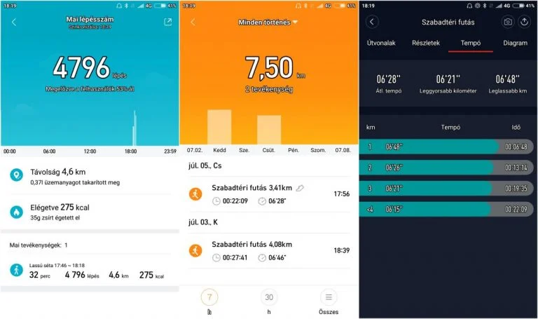 Xiaomi Mi Band 3 okoskarkötő teszt 20