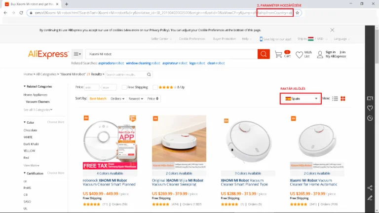 Aliexpress EU raktárak 3