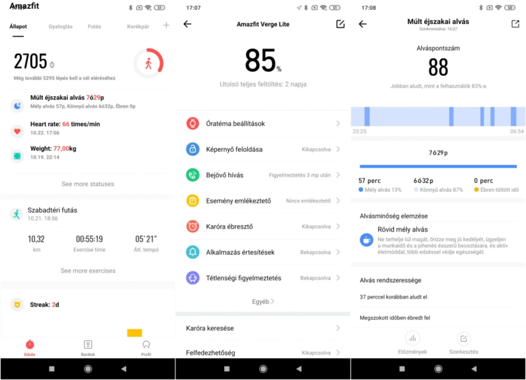 Xiaomi Amazfit Verge Lite okosóra teszt 13