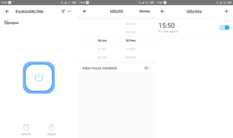Sonoff Micro USB kapcsoló teszt 8