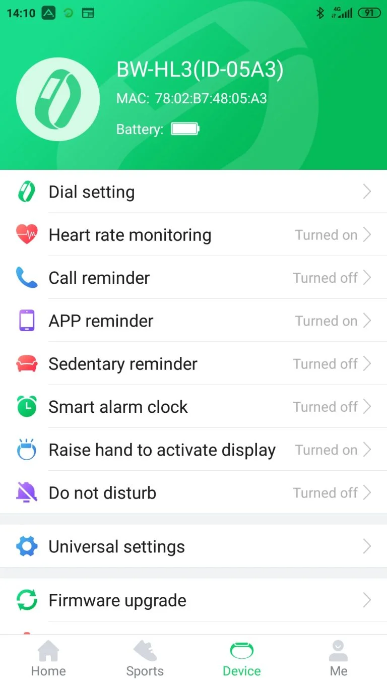 Blitzwolf BW-HL3 aktivitásmérő teszt 21
