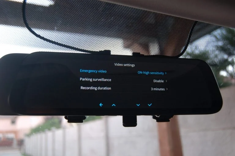 Prueba de cámara para automóvil 70mai D07 Rearview Dash Cam 11