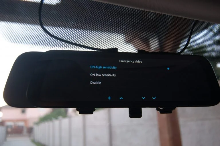 Prueba de cámara para automóvil 70mai D07 Rearview Dash Cam 12