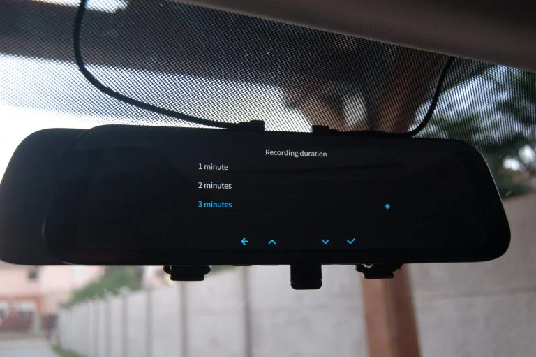 Prueba de cámara para automóvil 70mai D07 Rearview Dash Cam 13