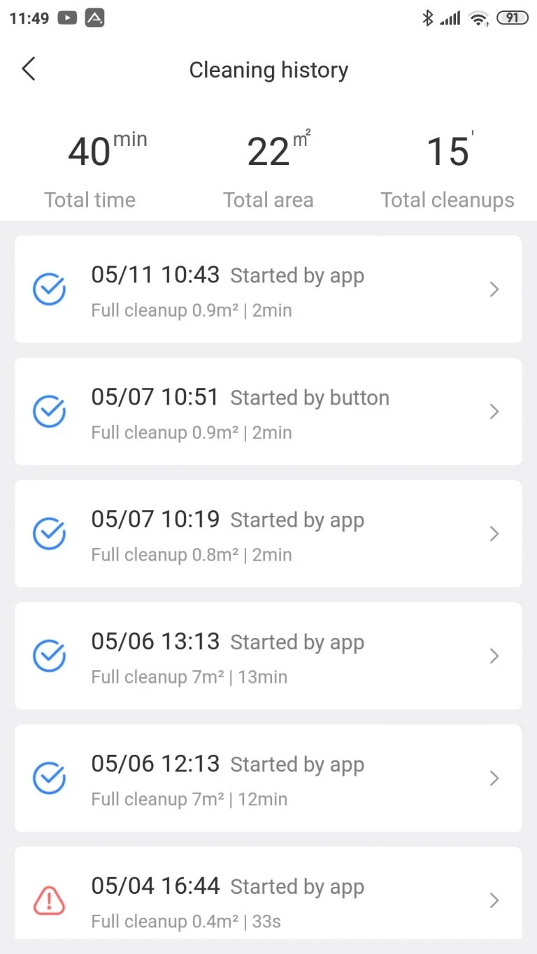Xiaomi Roborock S6 Pure robotporszívó teszt 26