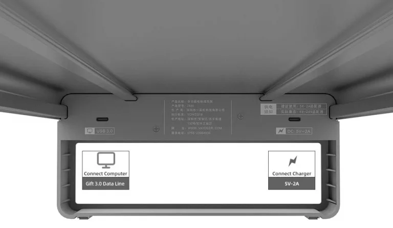 USB 3.0-s hubbal felszerelt Vaydeer alumínium monitorállvány 4