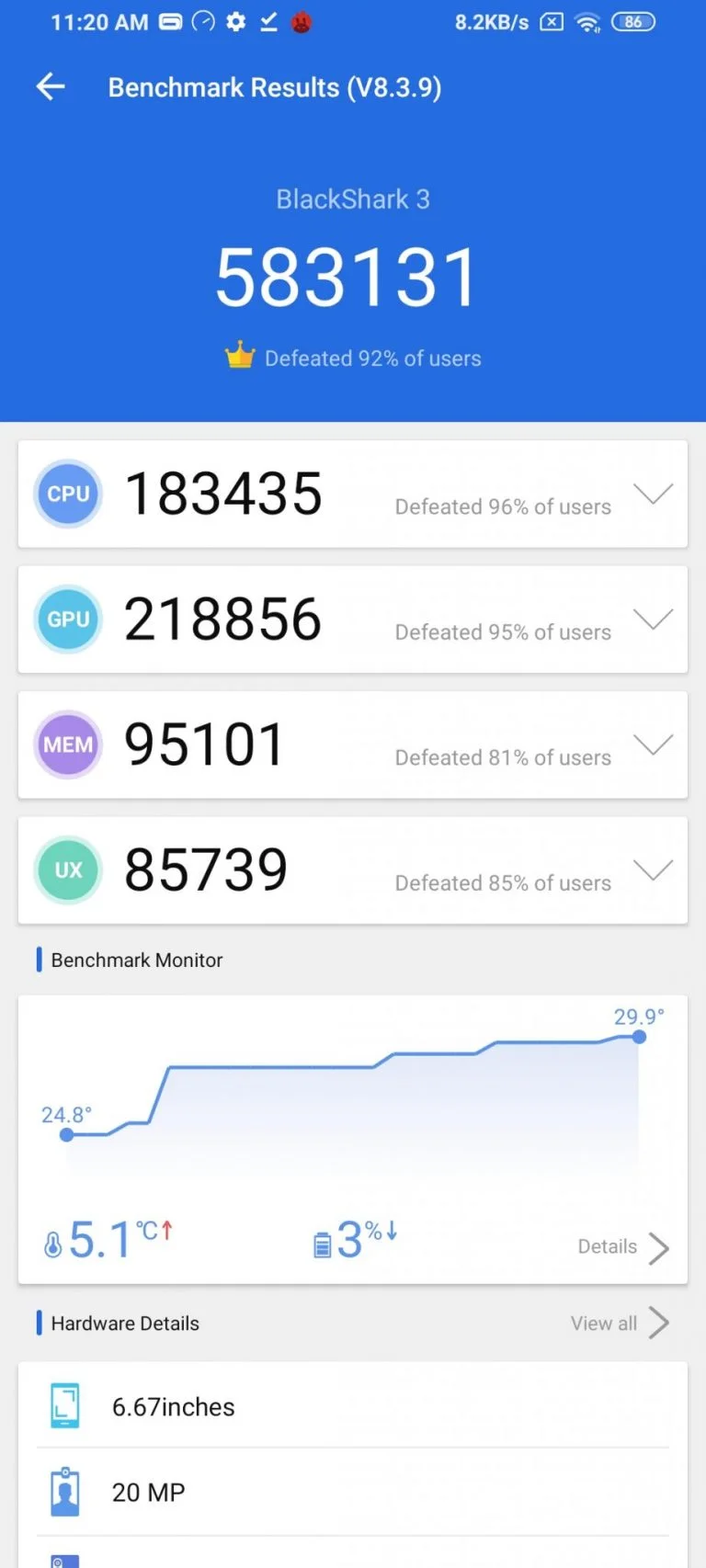 Black Shark 3 gamer telefon teszt 20