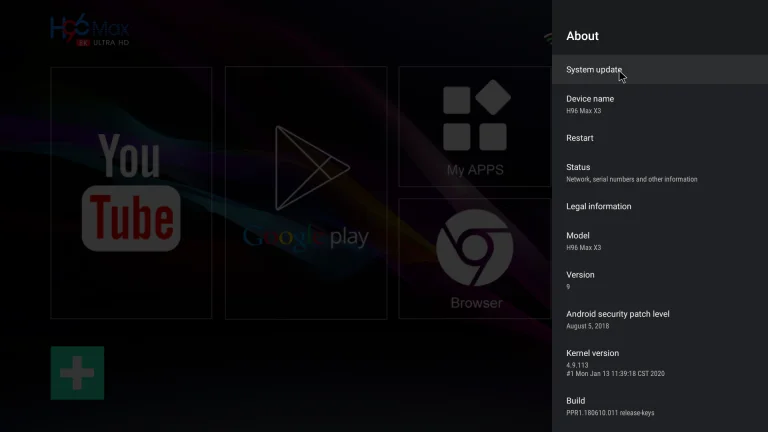 H96 Max X3 TV box teszt 14