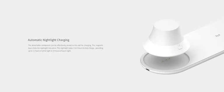 Olcsó Yeelight éjjeli lámpa, vezeték nélküli töltővel 6