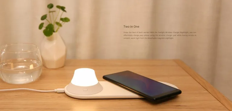 Olcsó Yeelight éjjeli lámpa, vezeték nélküli töltővel 4