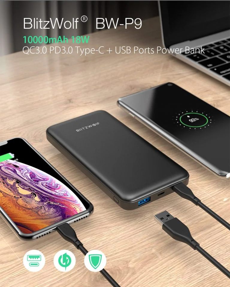 Gyorstöltős BlitzWolf powerbank, fillérekért 8