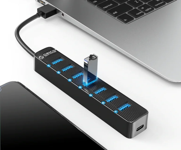 Bitang olcsó 7 portos USB hub az Oricotól 5