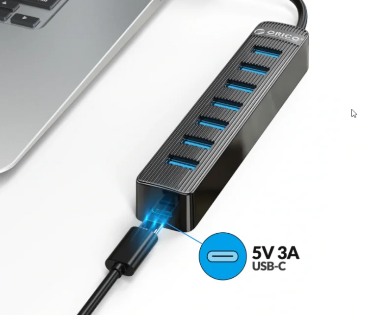 Bitang olcsó 7 portos USB hub az Oricotól 4
