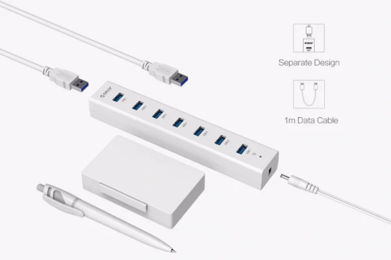 Bitang olcsó 7 portos USB hub az Oricotól 3