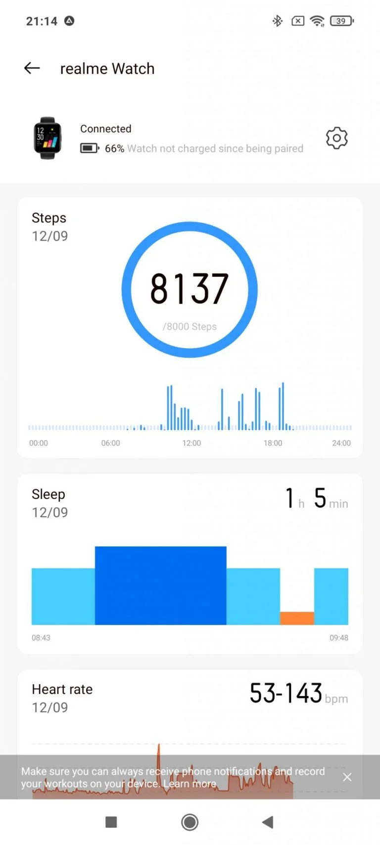 Realme Watch aktivitásmérő teszt 14