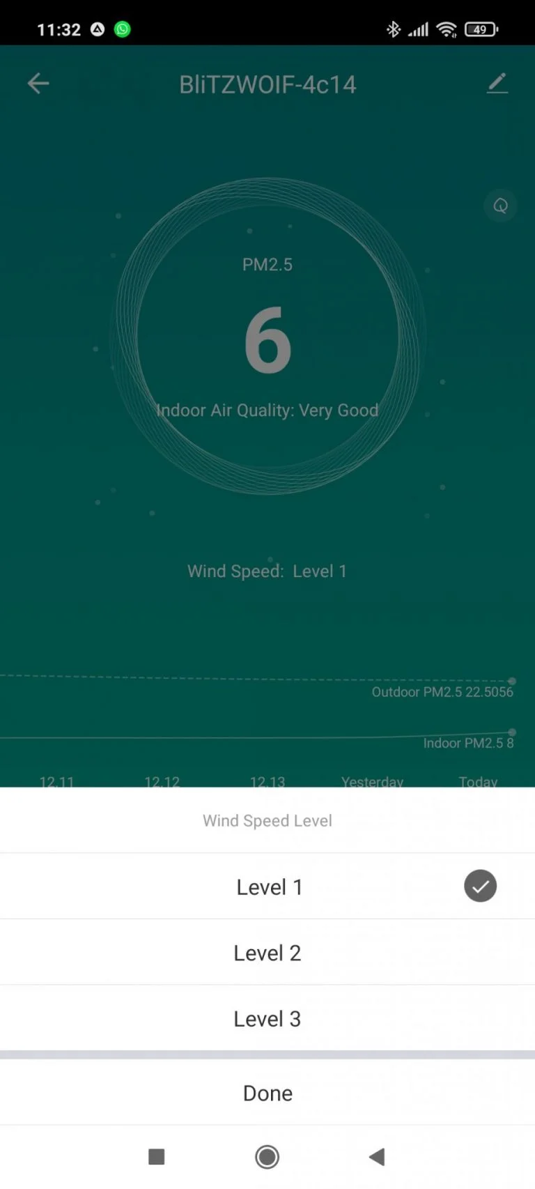 BlitzWolf BW-AP2 légtisztító teszt 15