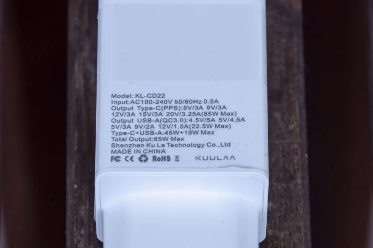 Kuulaa 65 W-os USB töltő teszt 5