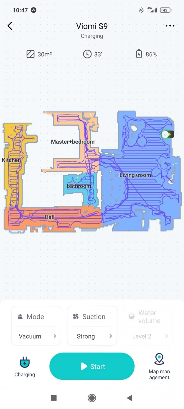 Xiaomi Viomi S9 önürítő robotporszívó teszt 31