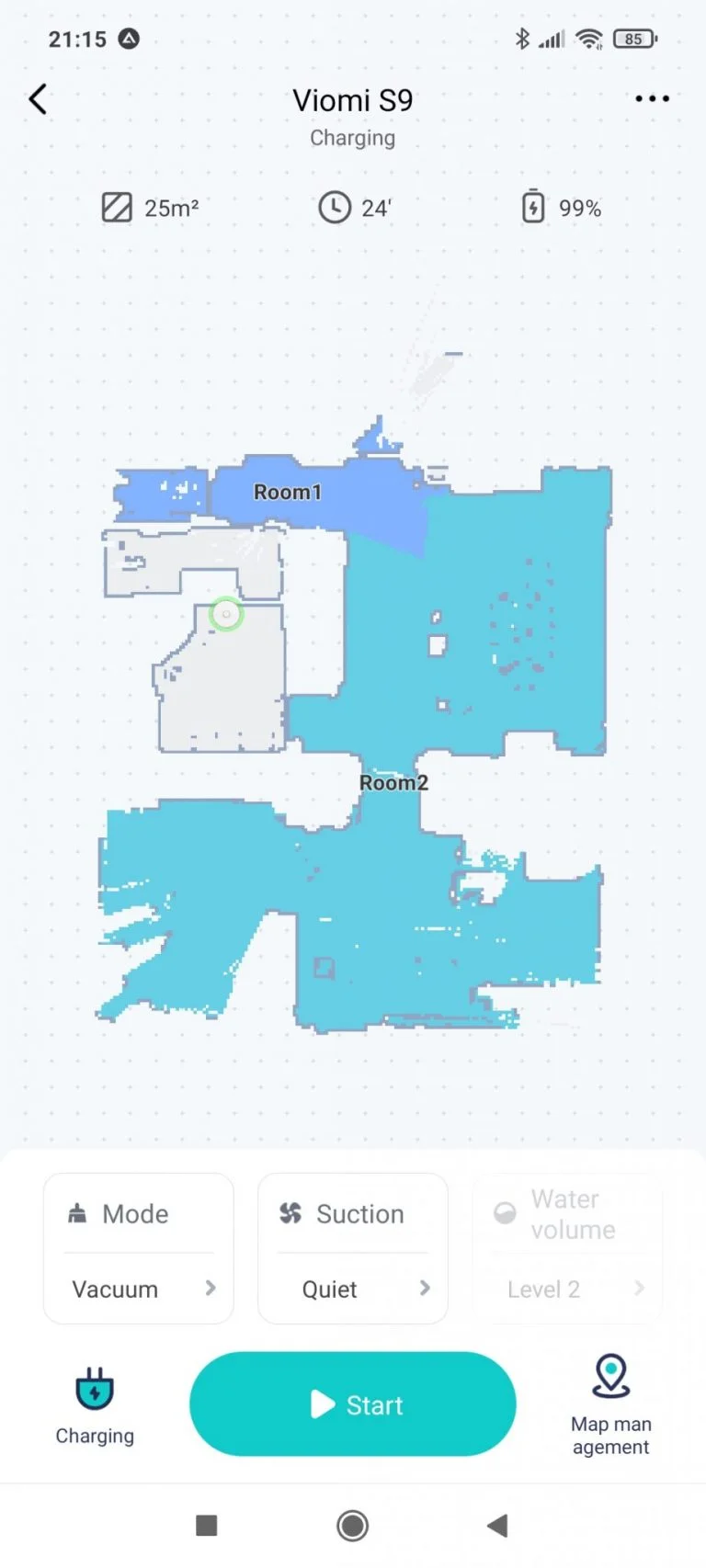 Xiaomi Viomi S9 önürítő robotporszívó teszt 33