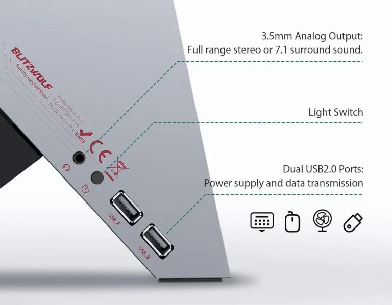 Csilli-villi fejhallgató tartó akciósan a BlitzWolftól 5