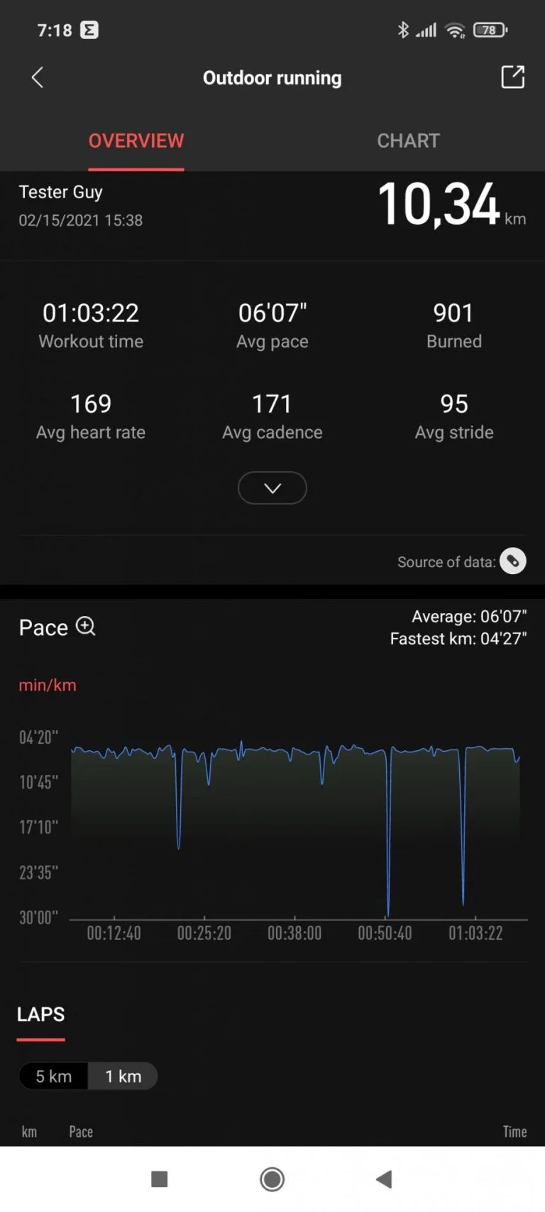 Xiaomi Amazfit Band 5 aktivitásmérő teszt 35