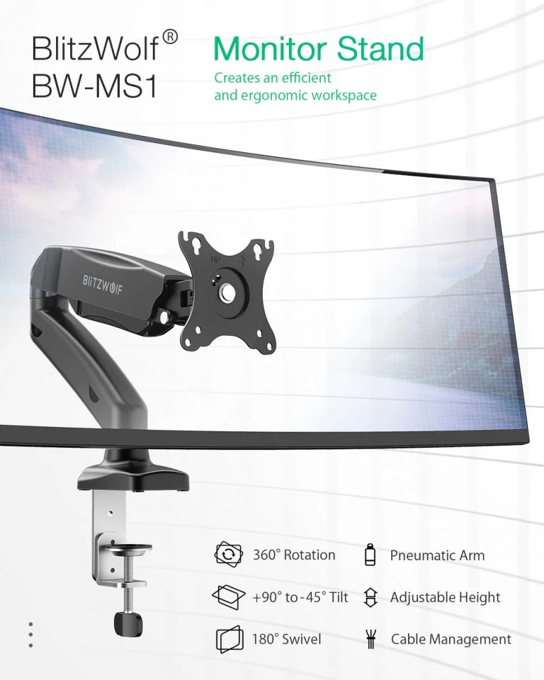 Praktikus monitortartó: BlitzWolf BW-MS1 2