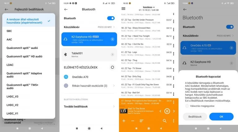 KZ aptX HD Bluetooth adapter teszt 11
