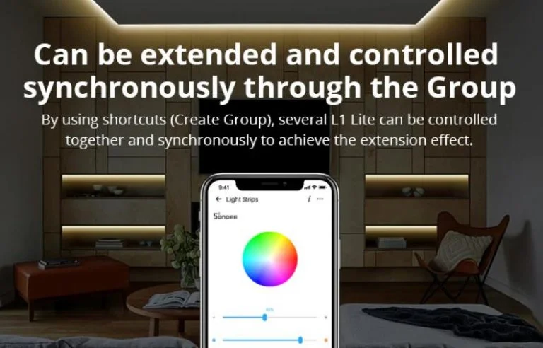 Nem vízálló, de olcsó a Sonoff L1 Lite LED szalag 6
