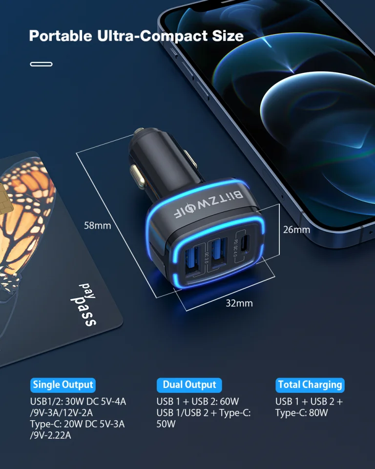 80 W-os BlitzWolf autós töltő mindössze 3300 forintért 8