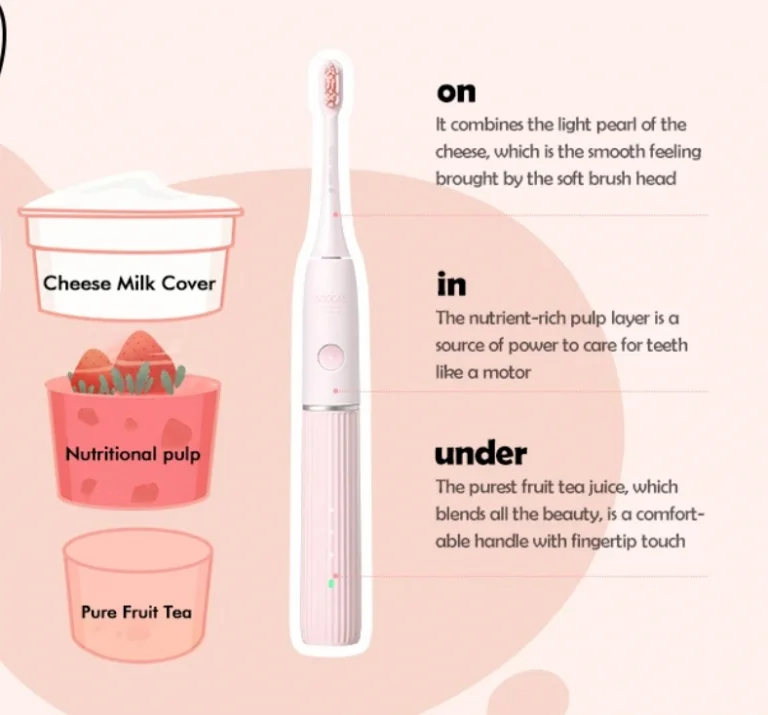 Jó áron rendelhető a Soocas tejes teával promózott fogkeféje 5