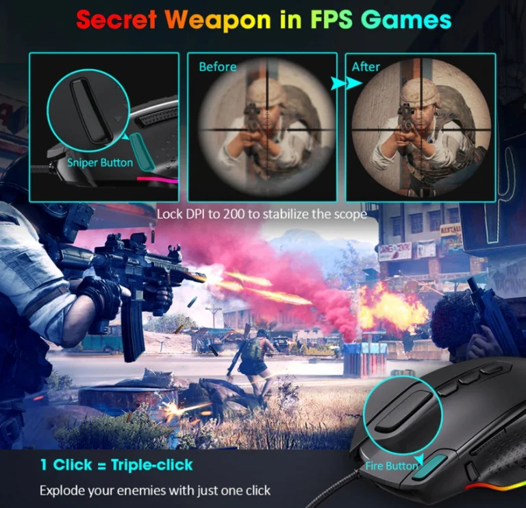 10 programozható gombja van a filléres Pictek PC257 egérnek 8