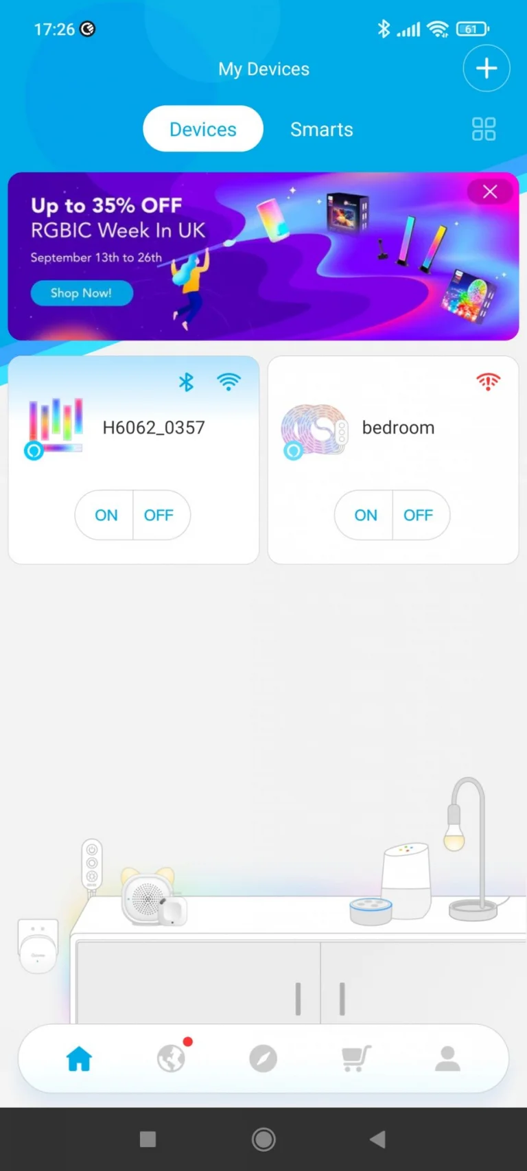 Govee Glide programozható LED fény teszt 22