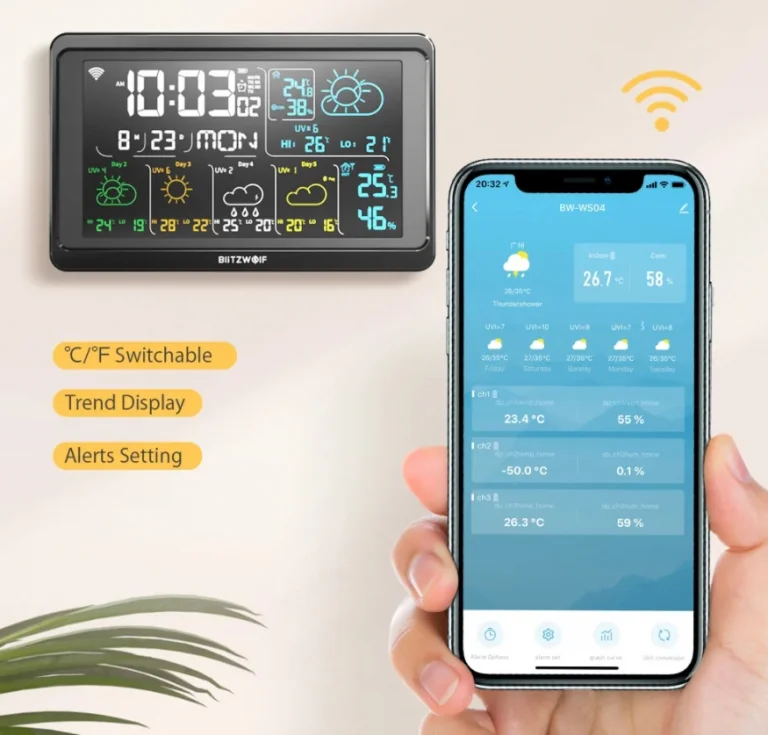 Most a legolcsóbb a BlitzWolf WiFi-s időjárás állomása 3