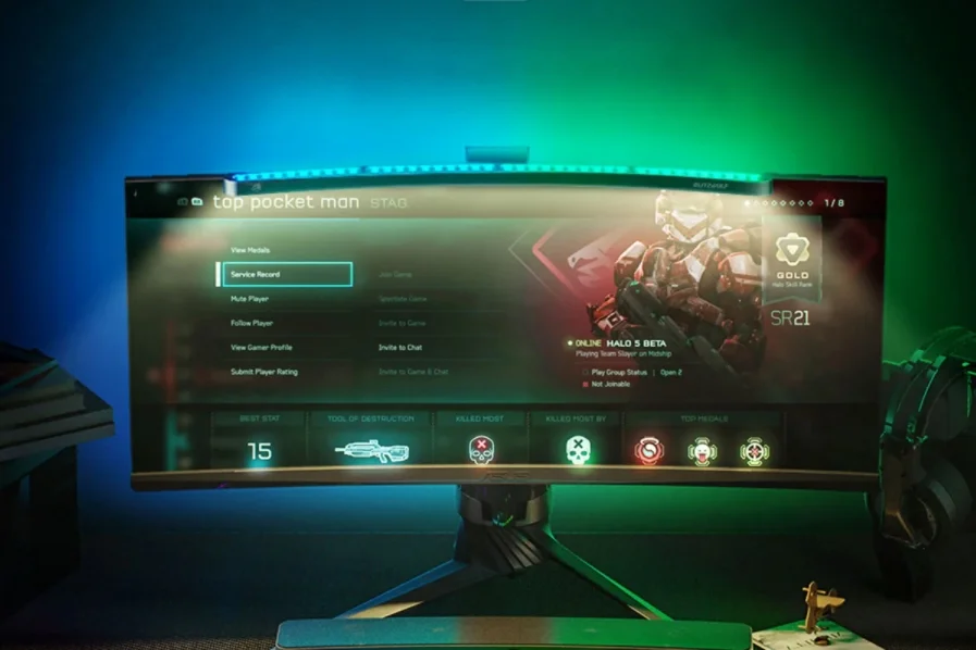 Már ívelt kijelzőre is kapható BlitzWolf monitorlámpa 1