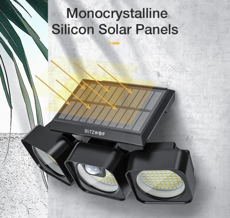 218 LED-es, kültéri, napelemes BlitzWolf lámpa akció 5