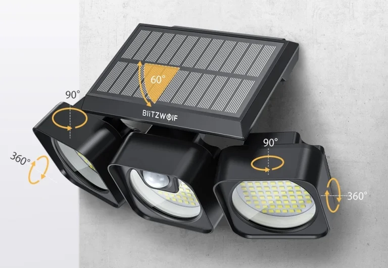 218 LED-es, kültéri, napelemes BlitzWolf lámpa akció 6