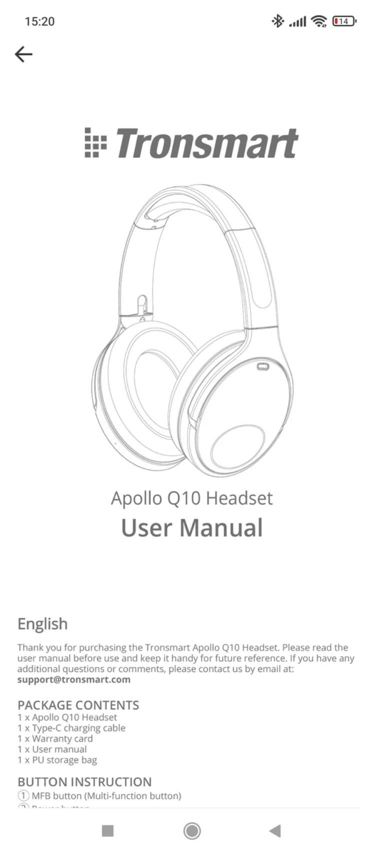 Tronsmart Q10 ANC-s fejhallgató teszt 21