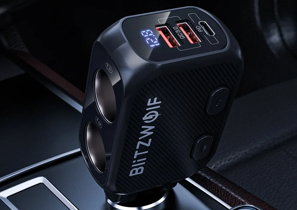 A szivargyújtós töltők egyik királya a BlitzWolf BW-CLA1 1