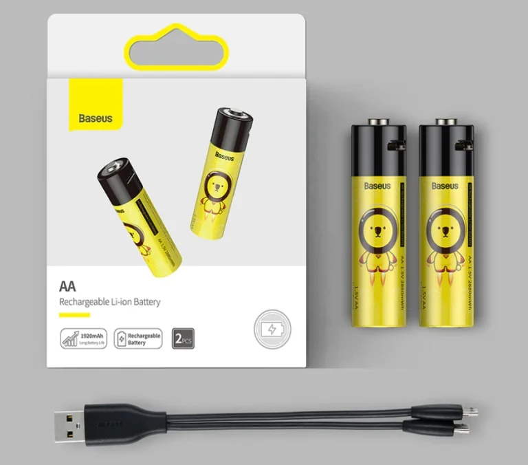 Micro USB porton is tölthetők a Baseus AA elemei 9