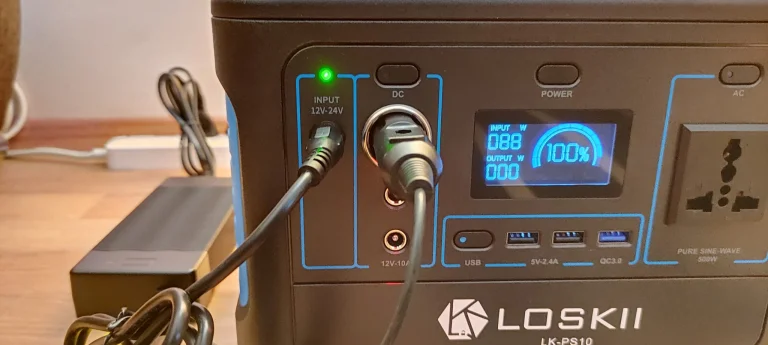 Loskii LK-PS10/XMUND XD-PS10 hordozható töltőállomás teszt 20