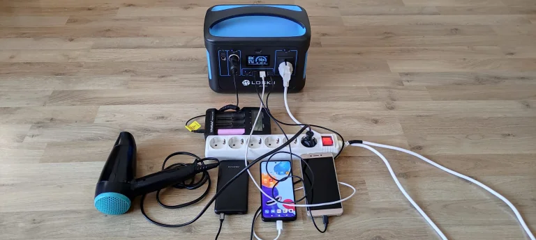 Loskii LK-PS10/XMUND XD-PS10 hordozható töltőállomás teszt 22