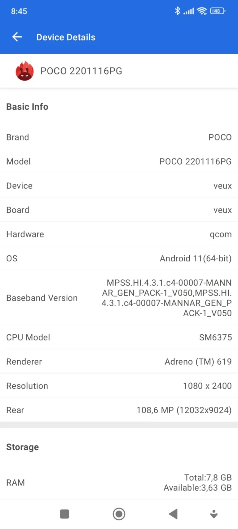 Prueba 4 del teléfono inteligente Poco X29 Pro