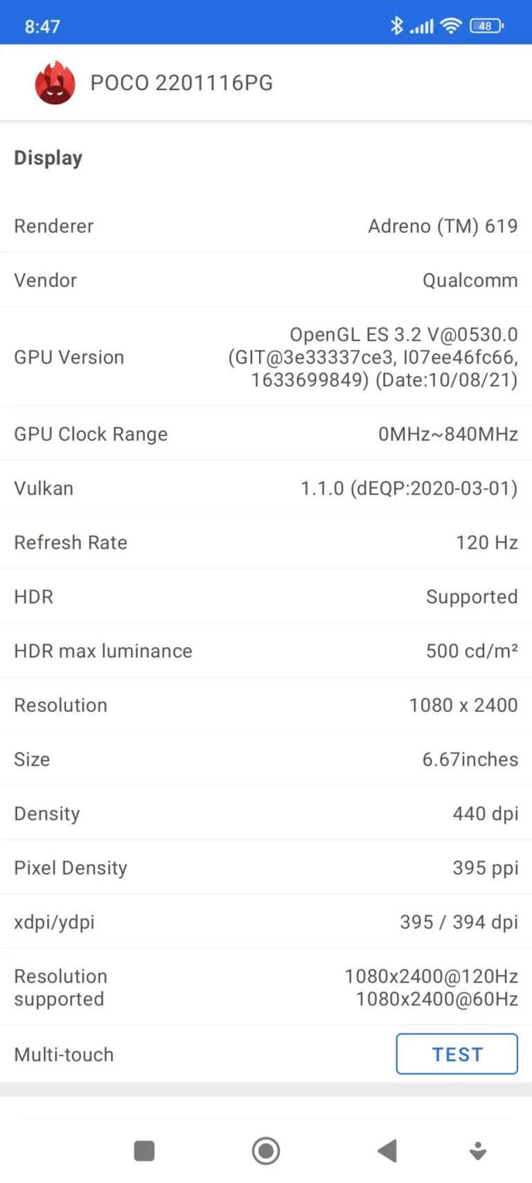 Prueba 4 del teléfono inteligente Poco X31 Pro