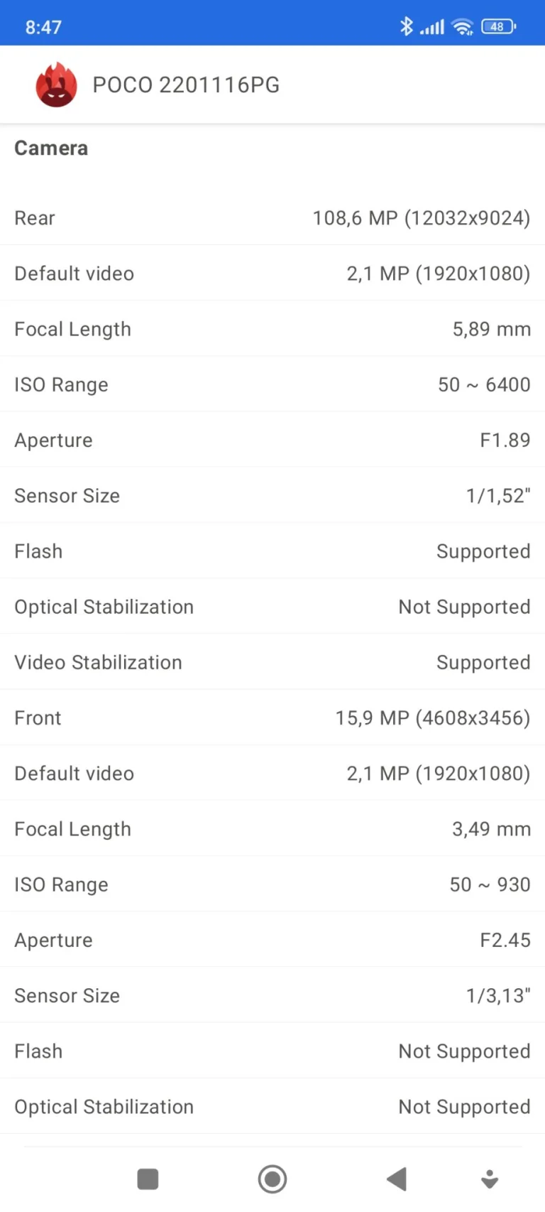 Prueba 4 del teléfono inteligente Poco X32 Pro