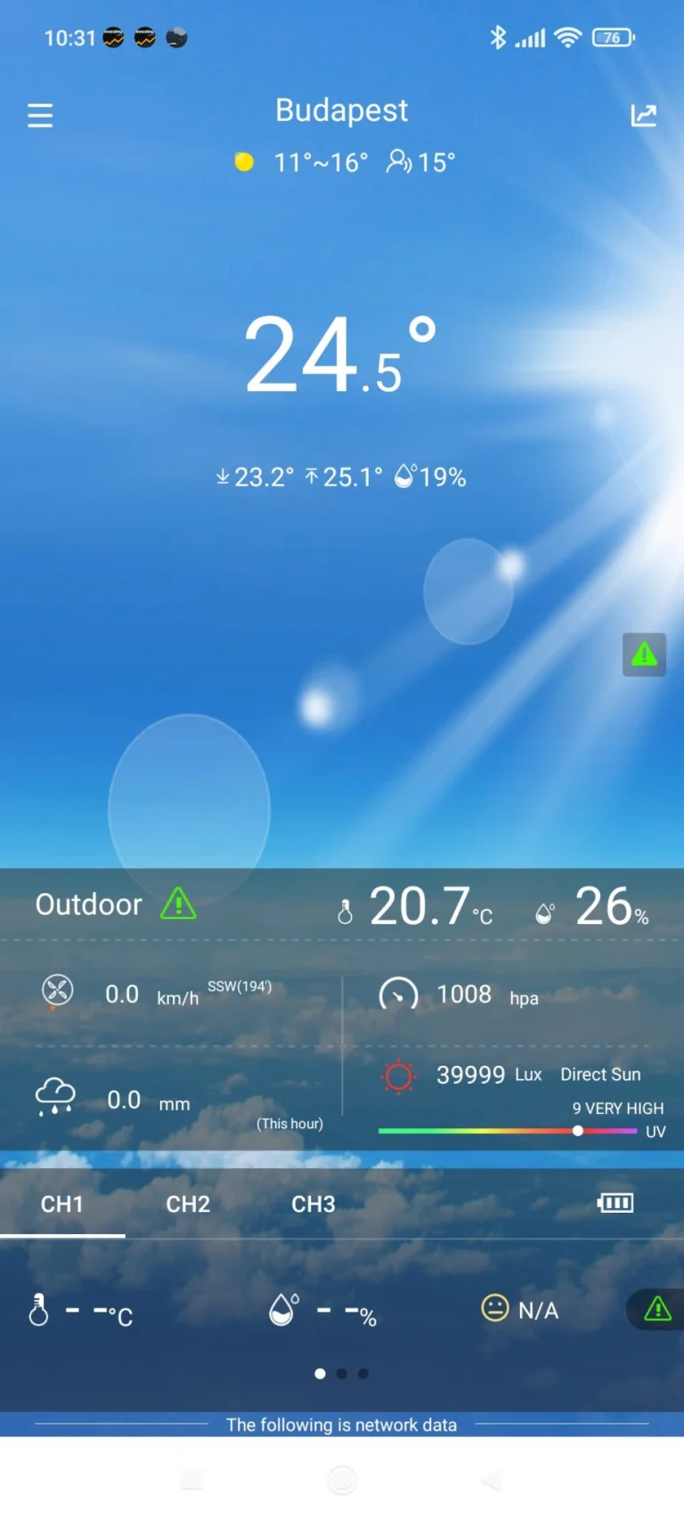 BlitzWolf BW-WS03 időjárás állomás teszt 35