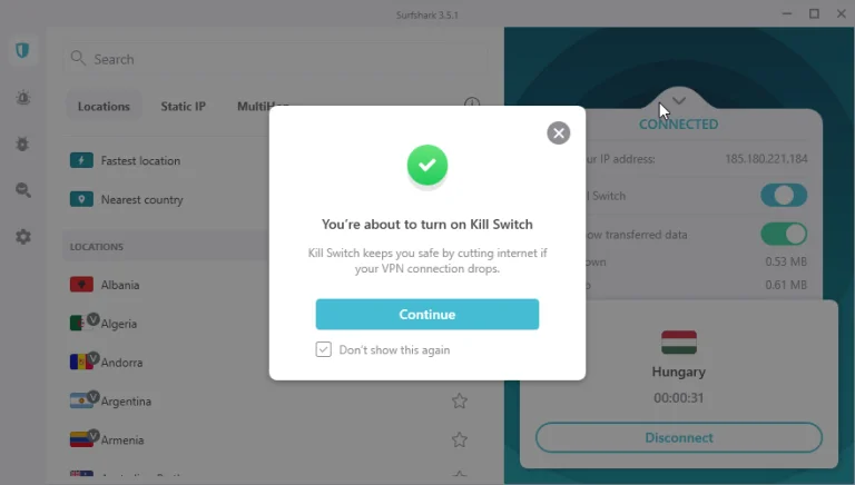 Test du service VPN Surfshark 20