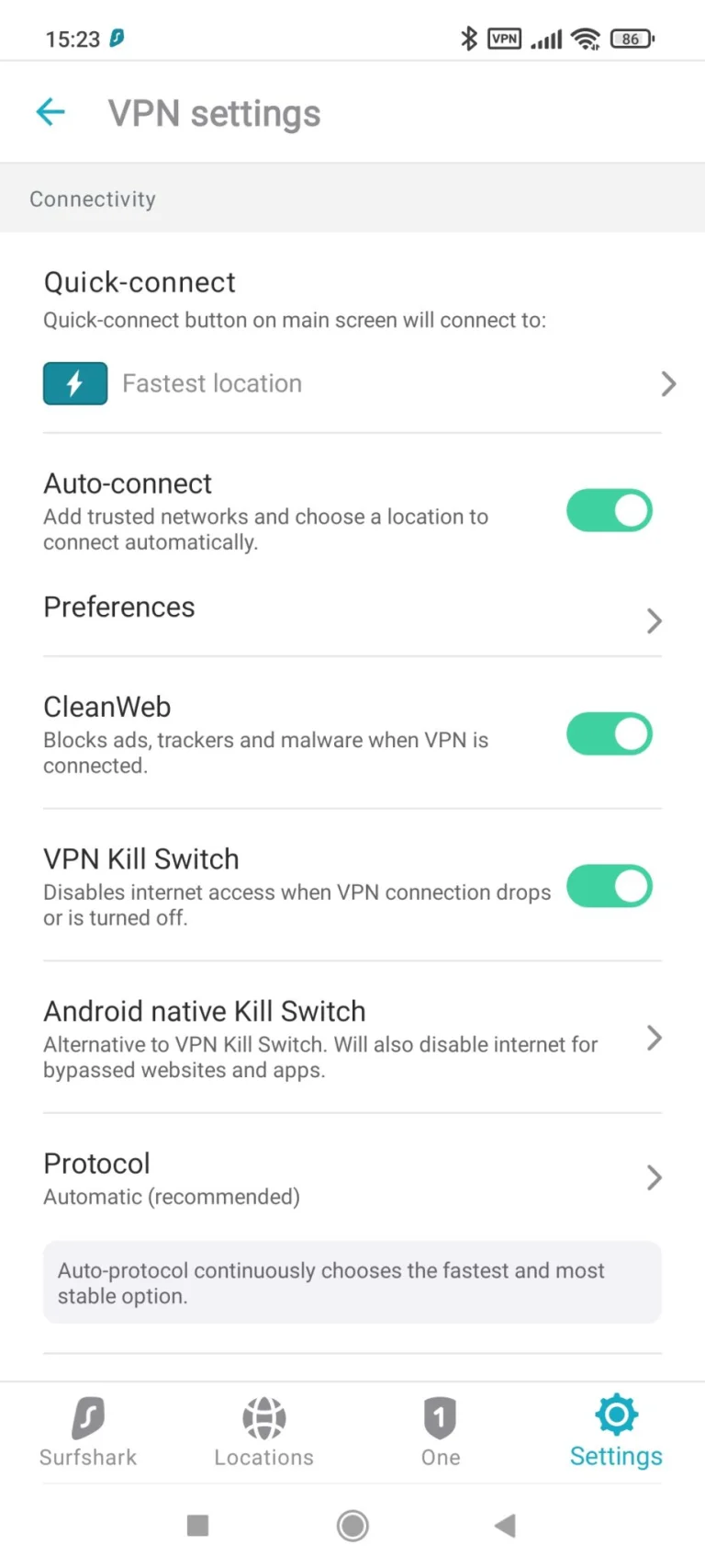 Test du service VPN Surfshark 15