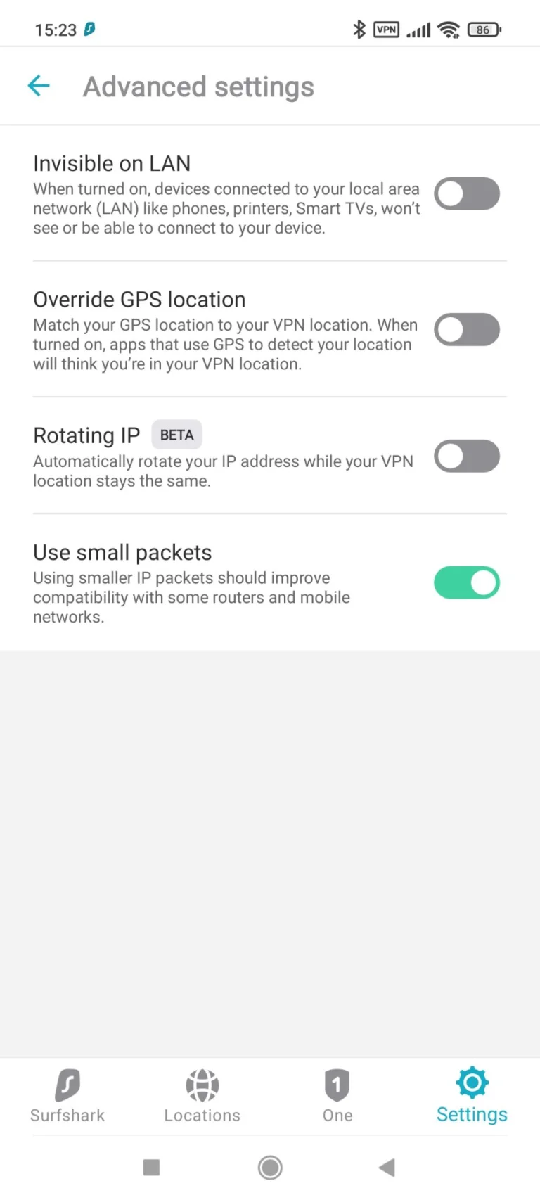 Test du service VPN Surfshark 16