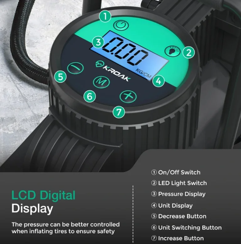 7200 forintért vihető a Kroak szivargyújtós kompresszora 7