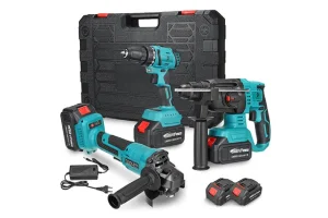 Három akkumulátoros gép van a Doersupp szerszámszettben